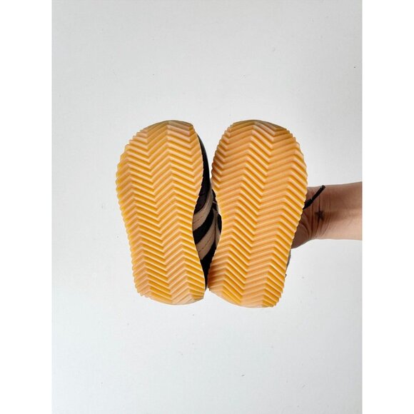 Kids' BABY GAP Navy Blue Leather White Striped Sneakers, Size 5 - Picture 9 of 12